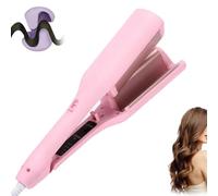 Curluxe French Curls Iron, Curluxe Create Frizz-Free French Curls Effortlessly, Fast Heating & Adjustable Temperature(Pink)