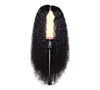 Curly Closure Wigs - Trasparente Lace Front Wig | High Density Glueless Deep Curly Lace Front Closure | 100% Human Hair Wig, Natural Black | Soft and Full Volume Hair for Women