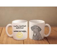 Curly Coated Retriever - Un Tazza " Makes Me Felice " Subli Cane