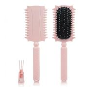 Curly hair brush, è l'ultima spazzola di styling a setole di cinghiale per capelli ricci. Ottima per districare e migliorare i riccioli. (Rosa, 100g)