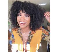 Curly Human Hair Wig Glueless Wigs 180% Density Parrucca Donna Capelli Veri Umani Seta 12 Inch Human Hair Wig Kinky Curly Parrucca Per le Donne Facile da Indossare Senza Colla