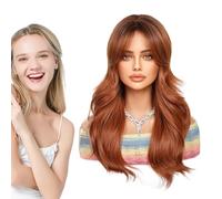 Curly Natural Fashion Beautiful Wig, Wavy Blonde 20-Inch Synthetic Hair, Soft Bouncy Long Wig for Daily Wear, Weddings, Dates, Cosplay, and Theme Parties, 20 Inches