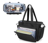 CURMIO Borsa da Lavoro per Infermiere, Borsa Medica con Scomparto Organizzatore di File Espandibilee e custodia per laptop da 15,6", per Visite a Domicilio, Studio Clinico, Nero