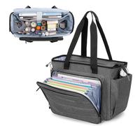 CURMIO Borsa da Lavoro per Infermiere, Borsa Medica con Scomparto Organizzatore di File Espandibilee e custodia per laptop da 15,6", per Visite a Domicilio, Studio Clinico, Grigio
