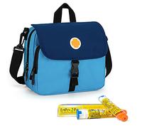 CURMIO Borsa da trasporto Epipen, Borsa isolata per forniture mediche con tracolla per 2 EpiPens, Auvi-Q, Fiale, Spray nasale, Borsa da viaggio per allergia, Blu