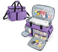 CURMIO Borsa da trasporto per macchine da cucire, borsa universale con piedini inferiori compatibili con la maggior parte delle macchine da cucire standard e accessori, Viola (solo Borsa)