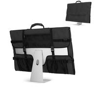 CURMIO Borsa da Viaggio per Computer Desktop Apple 27 "iMac, Custodia Protettiva per Monitor Custodia Antipolvere con Manico in Gomma per Schermo iMac 27" e Accessori, Nero
