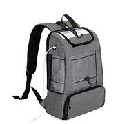 CURMIO Borsa da viaggio per concentratori di ossigeno portatili, zaino POC universale con pannelli in rete per la traspirazione, compatibile per unità Inogen, Oxygo, Caire, grigio