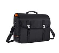 Curmio Borsa da viaggio per kit barman per bottiglie di vino, borsa a tracolla per set di strumenti da bar, perfetta per feste all'aperto in giardino, Nero(SOLO BORSA)