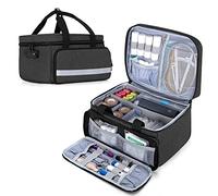 CURMIO Borsa Infermiere Domiciliare, Borsa per Forniture Mediche con Serratura, Organizzatore di Medicinali per Casa, Viaggio o Visita in Ospedale, SOLO BORSA, Nero (Design Brevettato)