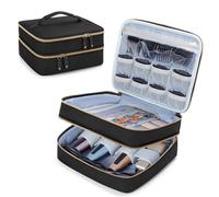 CURMIO Borsa per Tagliacapelli con Doppio Scomparto, Custodia da Viaggio Compatibile con Hatteker, Wahl, SUPRENT, GLAKER e la Maggior parte dei Regolabarba e Accessori da Parrucchiere, Nero
