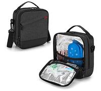 CURMIO Borsa termica per insulina da viaggio, borsa per alimenti per il diabete con tracolla per penna per insulina, glucometro e forniture per diabetici, Nero (solo borsa)