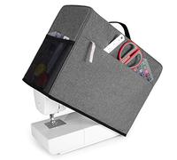 CURMIO Copertura per Macchina da Cucire, copertura antipolvere compatibile con la maggior parte delle macchine da cucire standard Singer e Brother, Grigio (in Attesa di Brevetto)