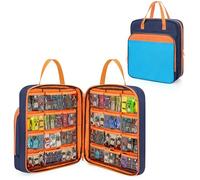 CURMIO Custodia da Trasporto per Auto Giocattolo Compatibile con Hot Wheels Fino a 99 Pezzi, Borsa Organizzatrice per Auto Giocattolo in Scala 1:64, Auto Matchbox, Piccole Poupée (Solo Borsa)