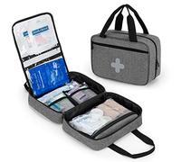 CURMIO Piccola Kit di Pronto Soccorso, Cassetta Pronto Soccorso di traumatologia di emergenza per escursioni, campeggio, auto, viaggi, casa e all'aperto, SOLO BORSA, Grigio