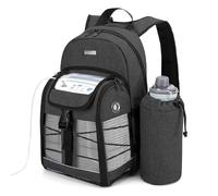 CURMIO Zaino portatile per concentratore di ossigeno, borsa da trasporto POC compatibile con unità Inogen, OxyGo e Caire, solo borsa, Nero (in Attesa di Brevetto)