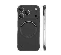 Curranet Magnetic Frameless Hard Case for iPhone 17 Series, Ultra Thin Hard Pc Magnetic Frameless Case, for 17/16/15/14 Pro Max (17,Black)