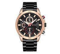 CURREN Original 8275 - Orologio da polso da uomo, sportivo, impermeabile, in acciaio inox, al quarzo, Nero tutto nero, moderno