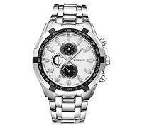 CURREN Orologio analogico al quarzo da uomo, alla moda, impermeabile, in acciaio inox, Verde, Bracciale