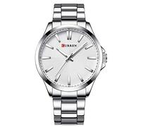 CURREN Orologio da uomo d'affari semplice cassa acciaio argento Business Clock 8322, Argento, 22, Bracciale