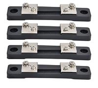 Current Shunt 50A 4Pcs Set | 0.5 Grade Accuracy for 2A - 4000A | High Temp Tolerant Ammeter Tester/Electrical Tool | Alloy Construction, 75mV Voltage Drop