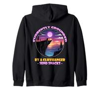 Currently Grounded by a Cliffhanger Send Snacks Felpa con Cappuccio