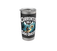 Currently On A Side Quest Gamer Nerd Rpg Gaming Bicchiere termico in acciaio inox doppia parete