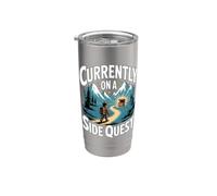 Currently On A Side Quest Gamer Nerd Rpg Gaming Bicchiere termico in acciaio inox doppia parete