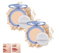 Currentlye Polvo Compacto, Gagk Matte Pressed Powder, Matte Wet And Dry Powder, Polvo Compacto Mate, Oil Control Flawless Makeup Setting Powder (#01 + #01)