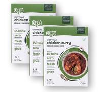 CURRYiT Preservative Free Chettinad Chicken Curry | PACK OF 3 | Chicken & Lamb Curry Paste | Indian Food Cooking Sauce | Non-GMO | Gluten Free | Ready to Cook Simmer Sauce | Just Add Meat