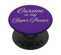Cursive è il mio super potere scrittura a mano umorismo gioco di parole PopSockets PopGrip Adesivo
