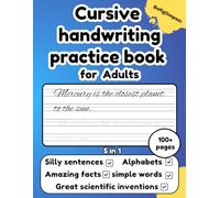 Cursive handwriting practice book for adults: Improve your writing skill and pen handling