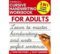 Cursive Handwriting Workbook for Adults (Tascabile)