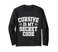 Cursive Is My Secret Code Scrittura di Calore |- Maglia a Manica