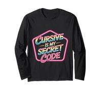 Cursive Is My Secret Code Scrittura di Calore |- Maglia a Manica