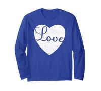 Cursive Love - Maglietta per San Valentino, Motivo: Cuore Rosso, per Uomo e Donna Maglia a Manica