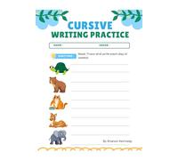 Cursive Writing Fun: A Handwriting Practice and Coloring Book for Kids: Practice Cursive Letters and Words While Coloring Fun & Educational Pages
