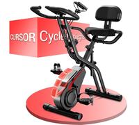 CURSOR cyclette da casa pieghevole Ergometer, cyclette pieghevole 5-in-1 con Resistenza Magnetica a 16 Livelli, cyclette per casa Bici da Camera con Sedile Comodo, Massimo 136kg