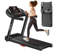 CURSOR Tapis Roulant Elettrico Salvaspazio 14KM/H, Tapis Roulant Pieghevole con Cardiofrequenzimetro e 3.0HP Motore Silenzioso Potenziato, Treadmill con 12 Programmi di Allenamento, 136KG