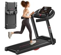 CURSOR Tapis Roulant Elettrico Salvaspazio 14KM/H, Tapis Roulant Pieghevole con Cardiofrequenzimetro e 3.0HP Motore Silenzioso Potenziato, Treadmill con 12 Programmi di Allenamento, 136KG