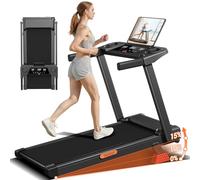 Cursor, tapis roulant per casa, pieghevole, con pendenza 15%, tapis roulant 12KM/H, Treadmill for Home con motore da 3,0 PS e indicatore LED, carico massimo 136 kg, compatto