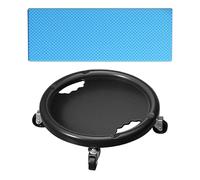 Cursore per esercizi addominali, ruota per addominali con nucleo in PVC, ruota girevole a 360° con tappetino per le ginocchia, dischi scorrevoli laterali, attrezzatura per l'allenamento della di