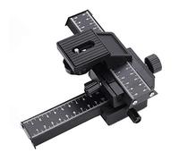 Cursore per fotocamera professionale a 4 vie Macro Focusing Rail Slider con vite di montaggio da 1/4" per riprese ravvicinate per la maggior parte delle fotocamere reflex digitali