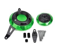 Cursore Per Ninja 400 EX400 2018-2022 Del Motociclo Di Alluminio Di CNC Protezione Del Motore Statore Caso Della Copertura Della Protezione Paratelaio Crash Pad Protector(Verde)