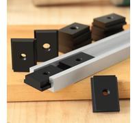 Cursori a T in alluminio per lavorazione del legno, dadi a T M8 compatibili con seghe da tavolo e utensili da banco, confezione da 10 pezzi, neri, 30 x 22,8 x 7,8 mm