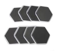 Cursori per mobili, 8 pezzi, resistenti, per moquette, pavimenti in legno duro, riutilizzabili, in EVA, forma esagonale, 65 mm