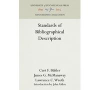 Curt F. Bühler James G. McManaway L Standards of Bibliograph (Copertina rigida)