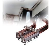 Curt k SystemDouble - Supporto pieghevole a soffitto o parete in alluminio per camper e finestre a bovindo, design curvo, lunghezza regolabile da 1 m a 5 m, facile installazione