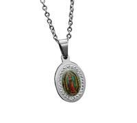 Curtain New 2025 Classic Virgin Mary Pendant Amulet Necklace Christian Jewelry Stone Prayer Necklace For Beautiful Ladies Birthday Gift With For You Jewelry Fashion Accessories Creative Gift,
