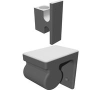 Curtain Rod Holder for PVC Pipe - Ceiling Mount for Brick Walls and High Windows